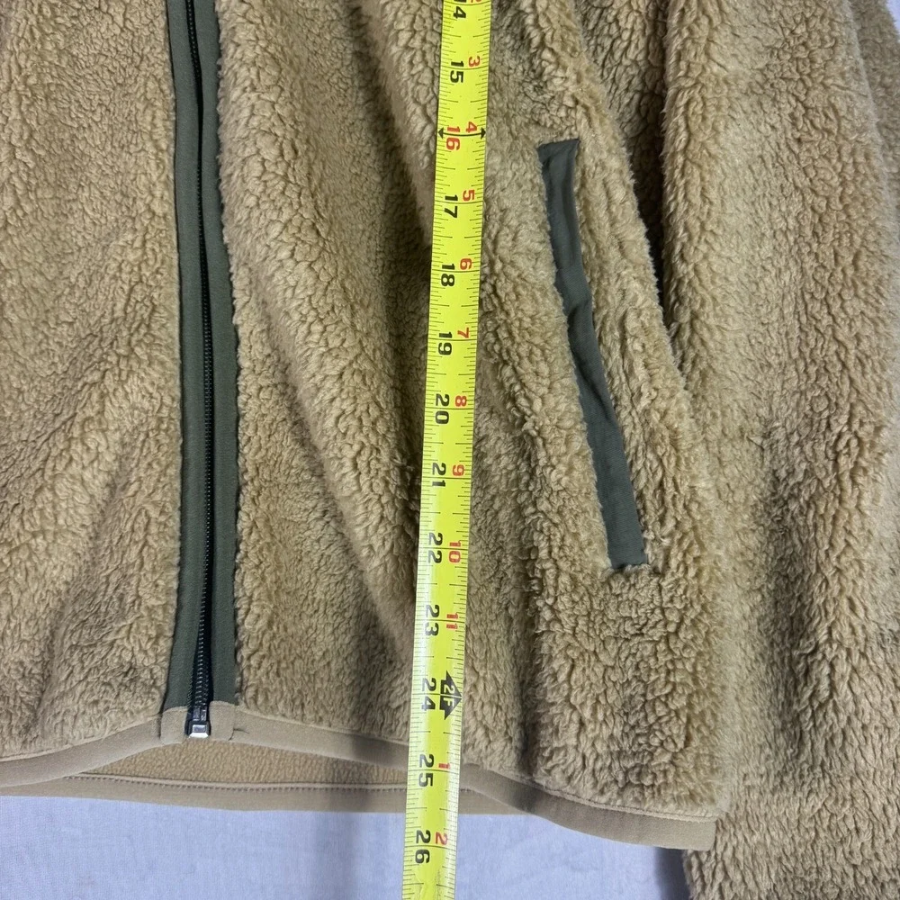 NWT‎ True Religion Mens Hoodie Tan Sherpa Fleece Hooded Full Zip Long Sleeve L